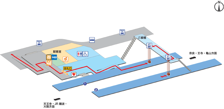 ＪＲ関西本線ＪＲ三郷駅構内図