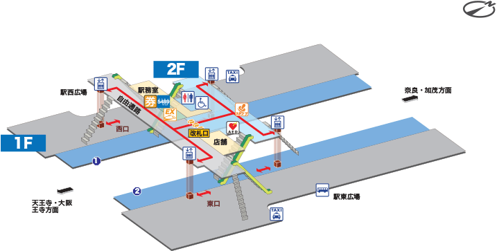 ＪＲ関西本線ＪＲ大和小泉駅構内図